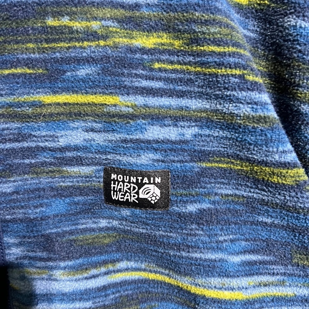 Mountain Hardwear Microchill Fleece Jacket Mens XL Blue Space Dye Snap Neck Gorp - Picture 5 of 8